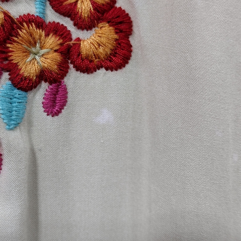 Andrew by Unit Embroidered Floral Dress Women's L Multicolor Artsy Boho Retro - Picture 9 of 9